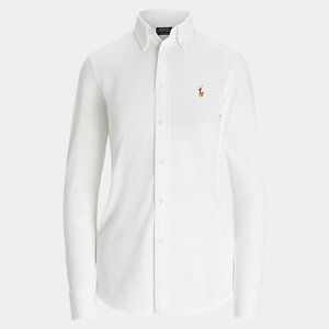 Polo Ralph Lauren | Slim Fit Knit Cotton Oxford Shirt | White